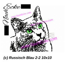 Stickdatei Russisch Blau 2-2 10x10