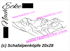 Stickdatei Schafalpenköpfe 20x28