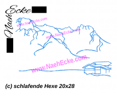 Stickdatei schlafende Hexe 20x28 / 18x30