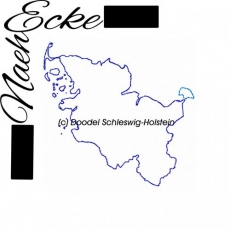 Stickdatei Landkarte Schleswig-Holstein Doodle 10x10