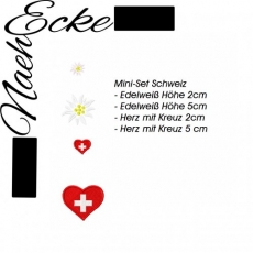 Stickdatei Mini Set Schweiz 10x10 <br />