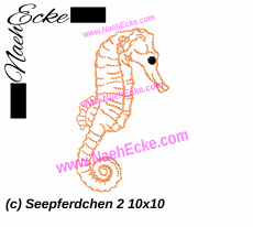 Stickdatei Seepferdchen 2 10x10