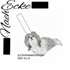 Stickdatei Shih Tzu 4 10x10 Schlüsselanhänger <br />