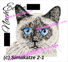 Stickdatei Siamkatze 2-1 13x18 Photostitch