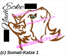 Stickdatei Somali-Katze 1 10x10