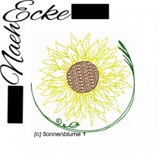 Stickdatei Sonnenblume 1 13x18 <br />