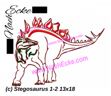 Stickdatei Stegosaurus 1-2 13x18 / 14x20