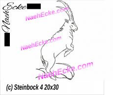 Stickdatei Steinbock Nr. 4 20x30 hoch