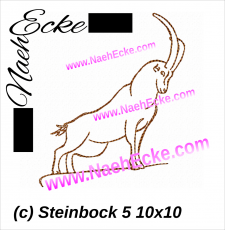 Stickdatei Steinbock Nr. 5 10x10