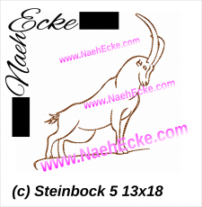 Stickdatei Steinbock Nr. 5 13x18