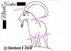 Stickdatei Steinbock Nr. 8 20x30 / 14x20 / 20x20 / 20x28