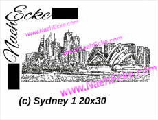 Stickdatei Sydney Skyline 20x30 Scrib-Art