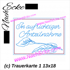 Stickdatei Trauerkarte 