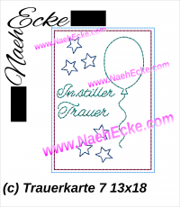 Stickdatei Trauerkarte 