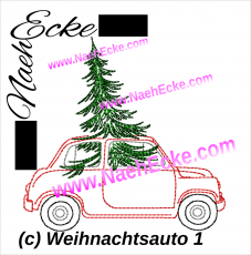 Stickdatei Weihnachtsauto 1-6 10x10