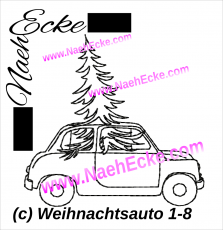 Stickdatei Weihnachtsauto 1-8 10x10