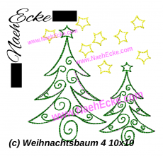 Stickdatei Weihnachtsbaum 4 10x10