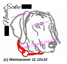 Stickdatei Weimaraner 11 10x10