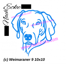 Stickdatei Weimaraner 09 10x10