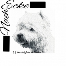 Stickdatei Westhighland Terrier Nr. 5 PHOTOstitch 10 x10