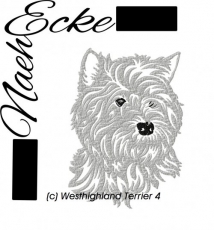 Stickdatei Westhighland Terrier Nr. 4 10 x10 <br />