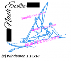 Stickdatei Windsurfen 1 13x18 / 14x20