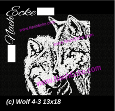 Stickdatei Wolf Nr. 4-3 14x20 / 13x18