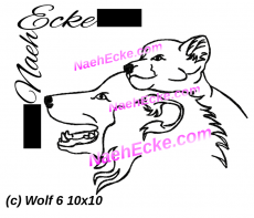 Stickdatei Wolf 6 10x10