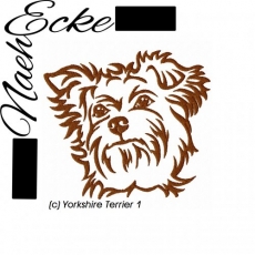 Stickdatei Yorkshire Terrier Nr. 1 20x30 <br />