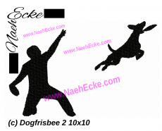 Stickdatei Dogfrisbee 2 10x10