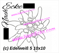 Stickdatei Edelweiß 5 10x10