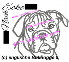 Stickdatei Englische Bulldogge Nr. 5 10x10