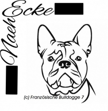 Stickdatei Französische Bulldogge Nr. 7 13x18 <br />