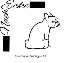 Stickdatei Französische Bulldogge Nr. 9-1 <br />