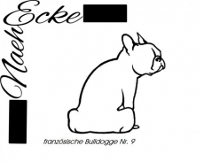 Stickdatei Französische Bulldogge Nr. 9 13x18 <br />