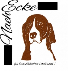 Stickdatei Französischer Laufhund 1 13x18 <br />