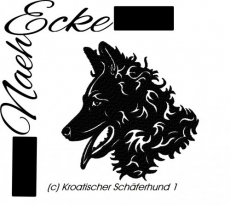 Stickdatei Kroatischer Schäferhund 1 13x18 <br />