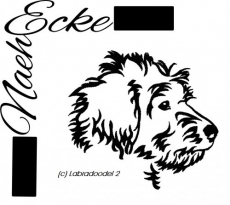 Stickdatei Labradoodle 2 10x10 <br />