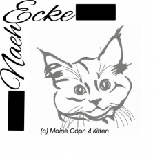 Stickdatei Katze Maine Coon 4 10x10 <br />