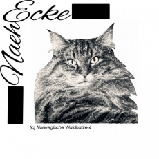 Stickdatei Norwegische Waldkatze Nr. 4 13x18 <br />