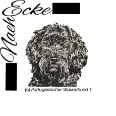 Stickdatei Portugiesischer Wasserhund 1 13x18 PHOTOstitch <br />