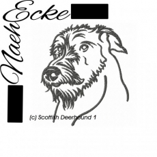 Stickdatei Scottish Deerhound Nr. 1 20x30 <br />