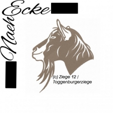 Stickdatei Ziege 12 Toggenburgerziege 13x18 <br />