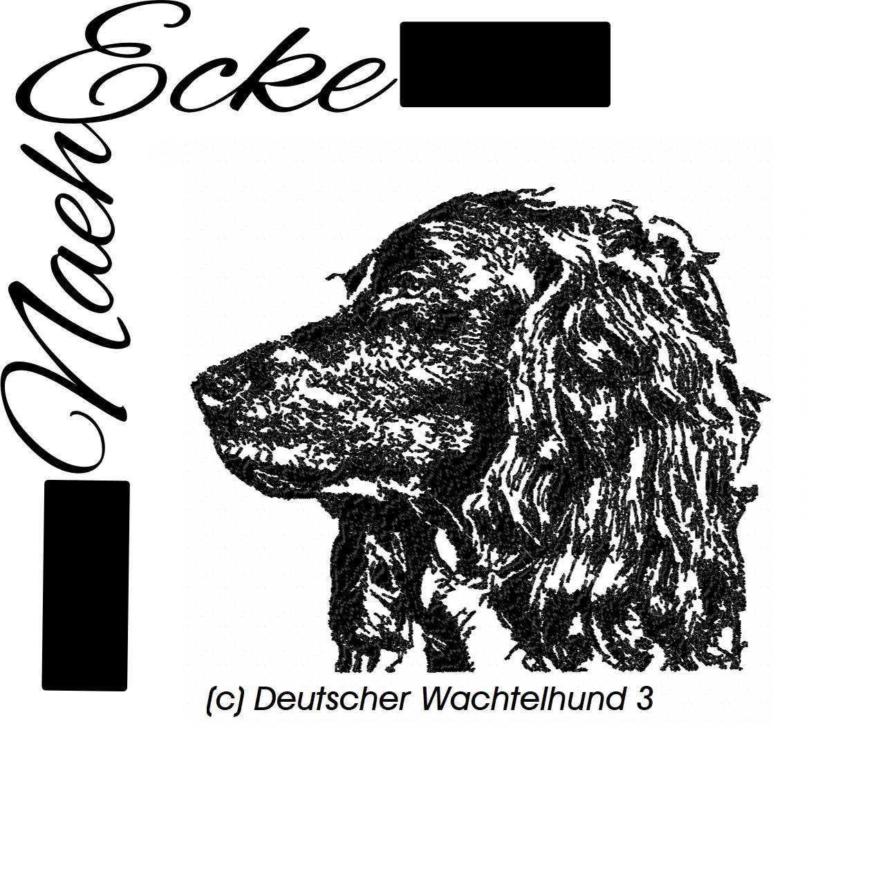 Stickdatei Deutscher Wachtelhund Nr 3 13x18