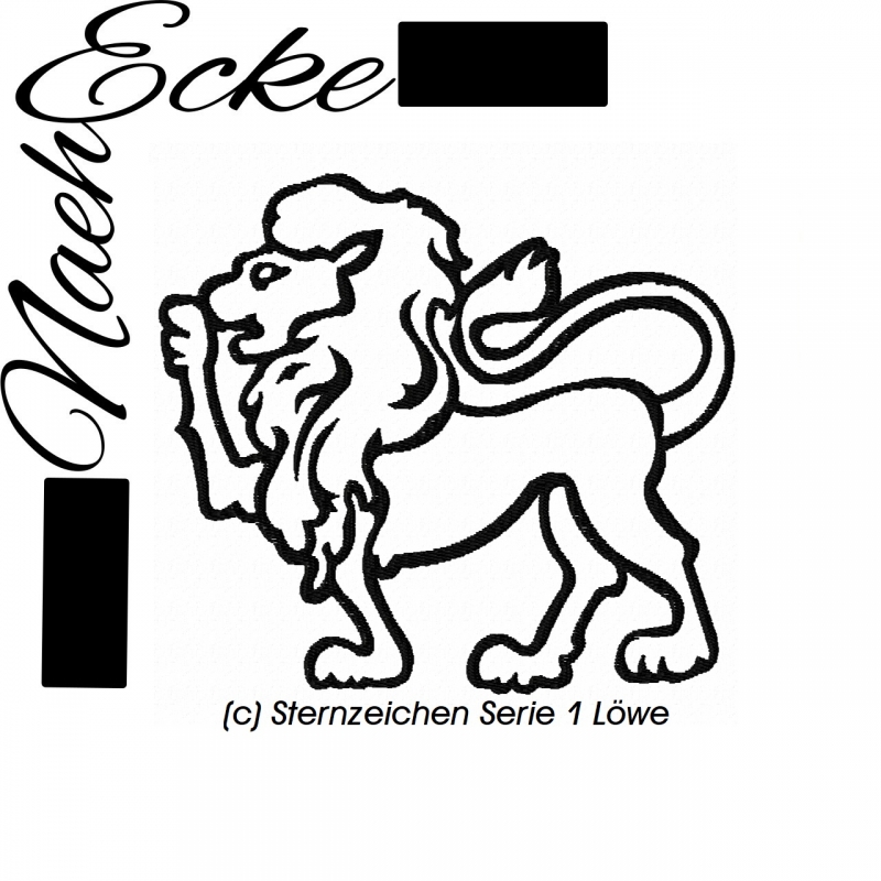 Embroidery Sternzeichen Serie 1 Lion 4x4