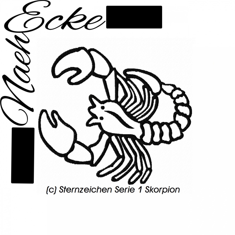 Embroidery Sternzeichen Serie 1 Scorpion 4x4