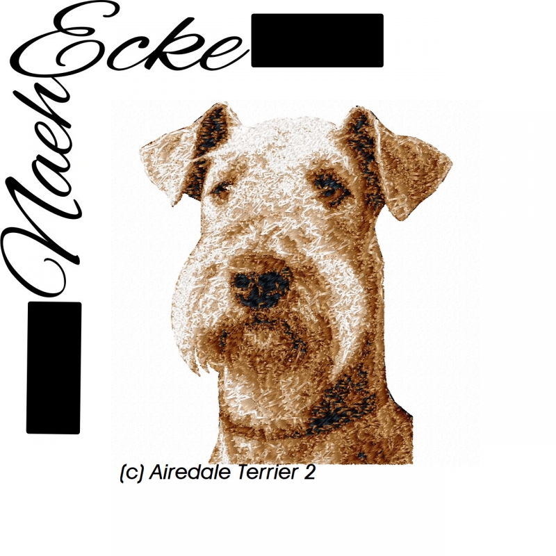 Stickdatei Airedale Terrier Nr. 2 13x18 PHOTOstitch