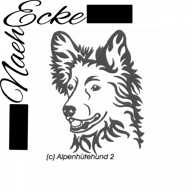 Stickdatei Alpenhütehund Nr. 2 10x10