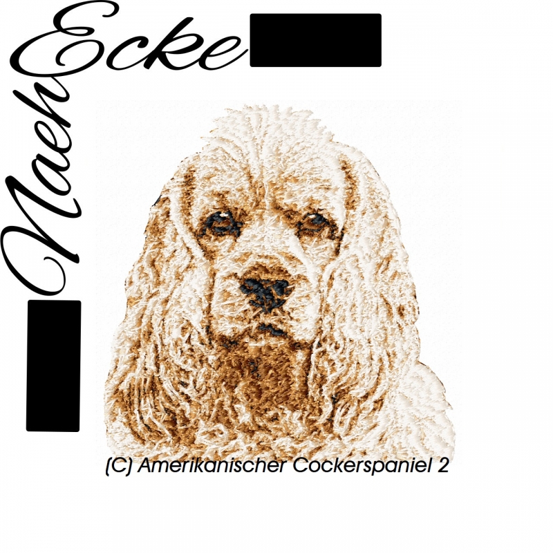 Stickdatei Amerikanischer Cocker Spaniel 2 13x18 PHOTOstitch