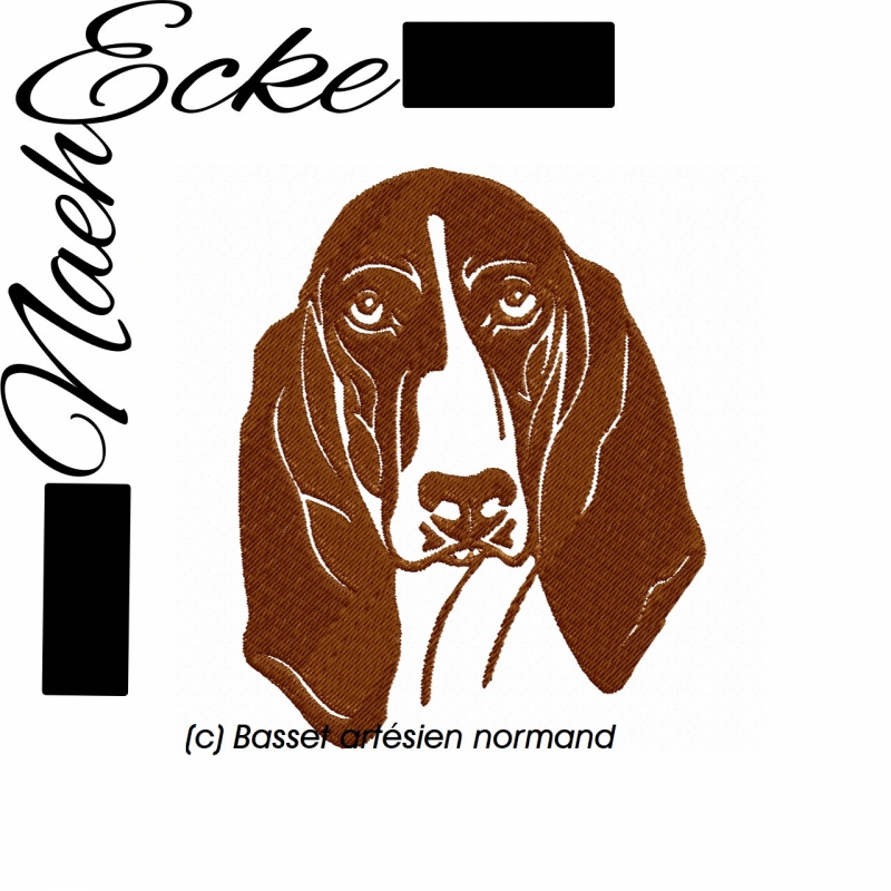 Stickdatei Basset artesien normand 10x10